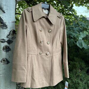 Michael Kors 3/4 length peacoat camel sz S new with tags 60% wool